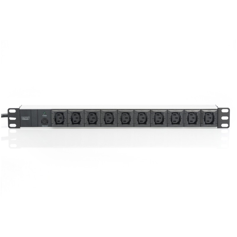 Razdelilec Digitus 48cm 10xEuro C13 ALU UPS Digitus črno/siv Digitus Razdelilec Digitus 48cm 10xEuro C13 ALU UPS Digitus črno/siv