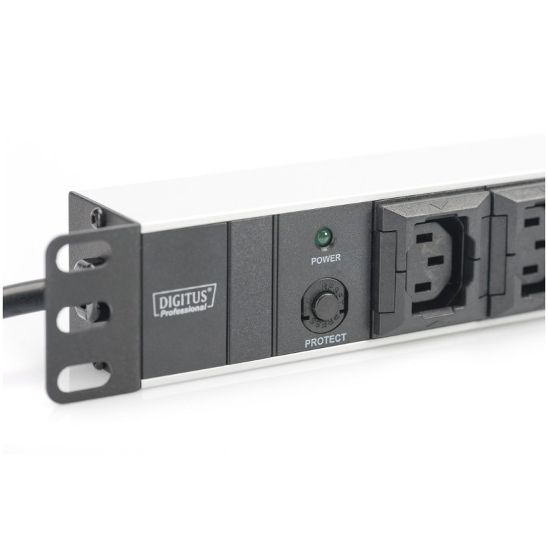 Razdelilec Digitus 48cm 10xEuro C13 ALU UPS Digitus črno/siv Digitus Razdelilec Digitus 48cm 10xEuro C13 ALU UPS Digitus črno/siv