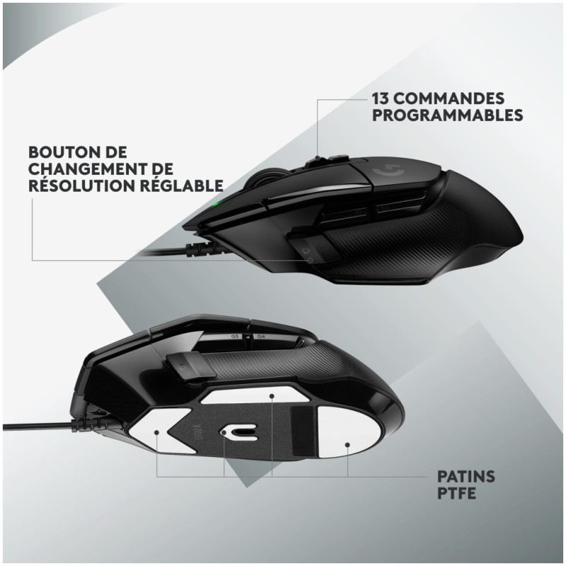 Miš Logitech USB G502 X optična gaming 13 gumbov 25600DPI RGB črna (910-006138) LOGITECH Miš Logitech USB G502 X optična gaming 13 gumbov 25600DPI RGB črna (910-006138)