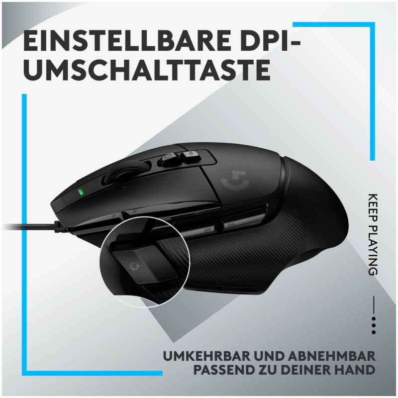 Miš Logitech USB G502 X optična gaming 13 gumbov 25600DPI RGB črna (910-006138) LOGITECH Miš Logitech USB G502 X optična gaming 13 gumbov 25600DPI RGB črna (910-006138)