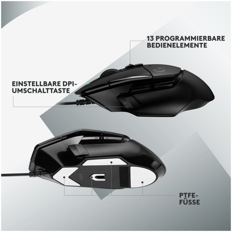 Miš Logitech USB G502 X optična gaming 13 gumbov 25600DPI RGB črna (910-006138) LOGITECH Miš Logitech USB G502 X optična gaming 13 gumbov 25600DPI RGB črna (910-006138)