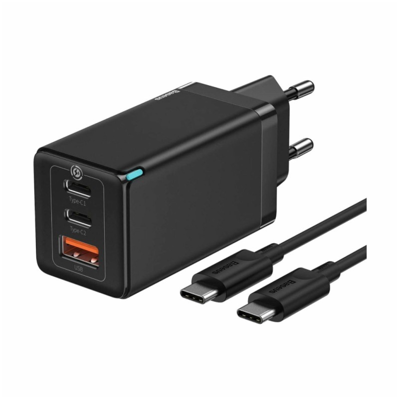 Hišni polnilec 100-240V => USB-A 2x USB-C 65W za mobilni telefon ali tablični računalnik Baseus GaN5 Pro PD3 + PPS + QC3 (CCGP120201) Baseus Hišni polnilec 100-240V => USB-A 2x USB-C 65W za mobilni telefon ali tablični računalnik Baseus GaN5 Pro PD3 + PPS + QC3 (CCGP120201)