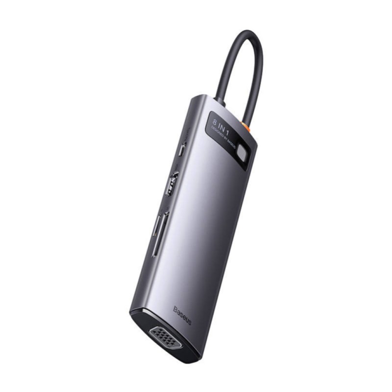 Priklopna postaja USB-C =>BASEUS 1xHDMI 1xVGA 3xUSB3.0 1xUSB-C PD100W Čitalec kartic (WKWG050013) Baseus Priklopna postaja USB-C =>BASEUS 1xHDMI 1xVGA 3xUSB3.0 1xUSB-C PD100W Čitalec kartic (WKWG050013)