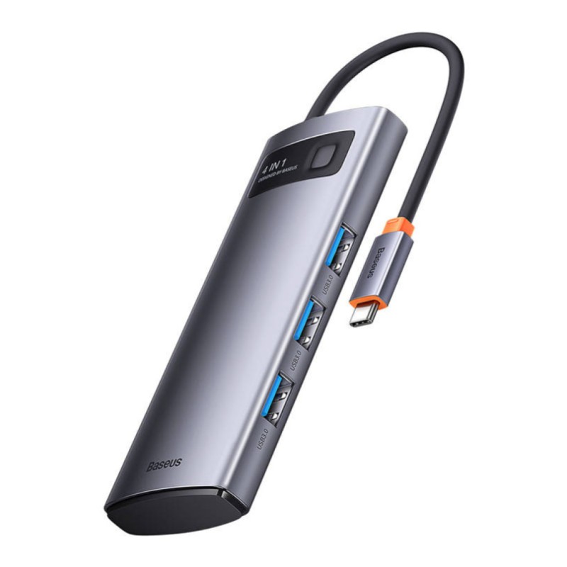 Priklopna postaja USB-C => 4x USB 3.0 1x USB-C power port 5V/3A Baseus (WKWG070013) Baseus Priklopna postaja USB-C => 4x USB 3.0 1x USB-C power port 5V/3A Baseus (WKWG070013)
