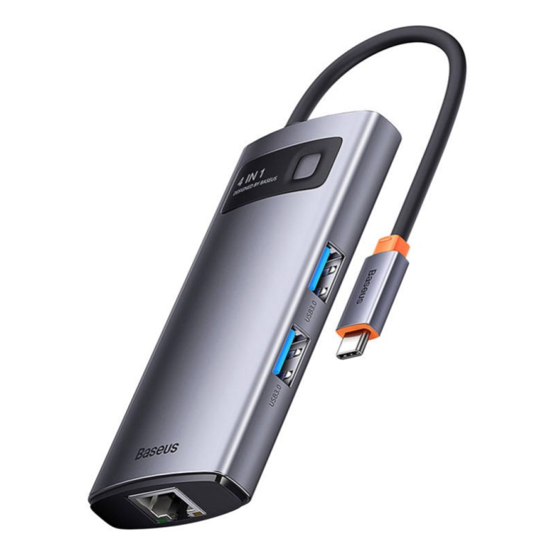 Priklopna postaja USB-C => 3x USB 3.0 1x RJ45 Giga 1xUSB-C power port 5V/3A (WKWG070113) Baseus Priklopna postaja USB-C => 3x USB 3.0 1x RJ45 Giga 1xUSB-C power port 5V/3A (WKWG070113)
