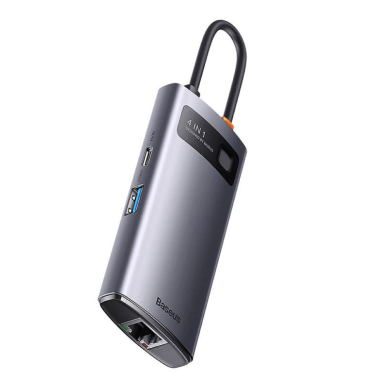 Priklopna postaja USB-C => 3x USB 3.0 1x RJ45 Giga 1xUSB-C power port 5V/3A (WKWG070113) Baseus Priklopna postaja USB-C => 3x USB 3.0 1x RJ45 Giga 1xUSB-C power port 5V/3A (WKWG070113)