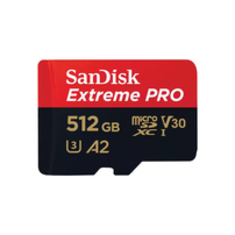 Spominska kartica SDXC-Micro 512GB Sandisk Extreme Pro 200MB/s/140MB/s U3 V30 UHS-I +adapter (SDSQXCD-512G-GN6MA) SANDISK Spominska kartica SDXC-Micro 512GB Sandisk Extreme Pro 200MB/s/140MB/s U3 V30 UHS-I +adapter (SDSQXCD-512G-GN6MA)