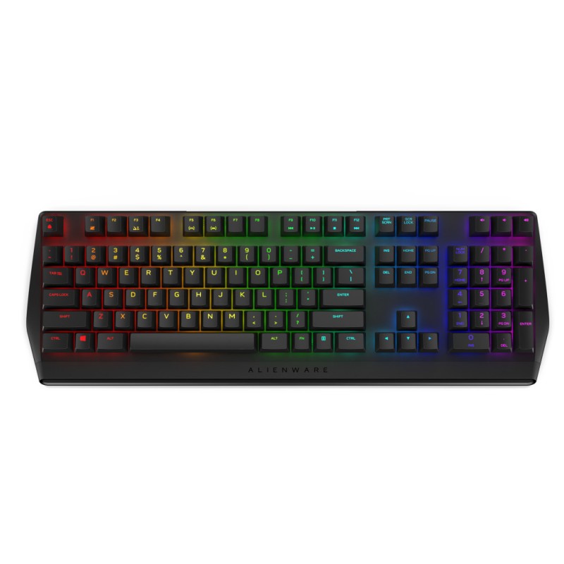 Tipkovnica Dell USB gaming Alienware AW410K US international Cherry MX Brown RGB črna (545-BBDK) Dell Tipkovnica Dell USB gaming Alienware AW410K US international Cherry MX Brown RGB črna (545-BBDK)