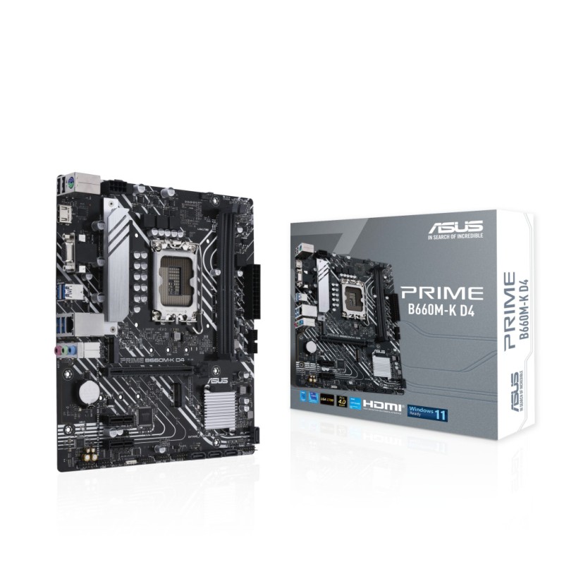 Osnovna plošča 1700 Asus PRIME B660M-K D4 microATX 1xVGA 1xHDMI 2.0 ASUS Osnovna plošča 1700 Asus PRIME B660M-K D4 microATX 1xVGA 1xHDMI 2.0
