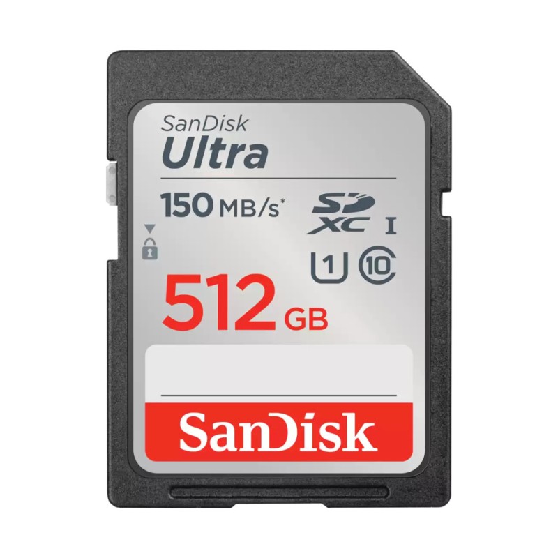 Spominska kartica SDXC 512GB Sandisk Ultra 150MB/s/U1 UHS-I (SDSDUNC-512G-GN6IN) SANDISK Spominska kartica SDXC 512GB Sandisk Ultra 150MB/s/U1 UHS-I (SDSDUNC-512G-GN6IN)