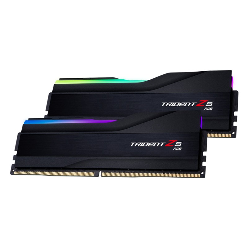 DDR5 32GB 6400MHz CL32 KIT (2x16GB) G.Skill Trident Z5 RGB 1,40V Gaming črna (F5-6400J3239G16GX2-TZ5RK) G.Skill DDR5 32GB 6400MHz CL32 KIT (2x16GB) G.Skill Trident Z5 RGB 1,40V Gaming črna (F5-6400J3239G16GX2-TZ5RK)