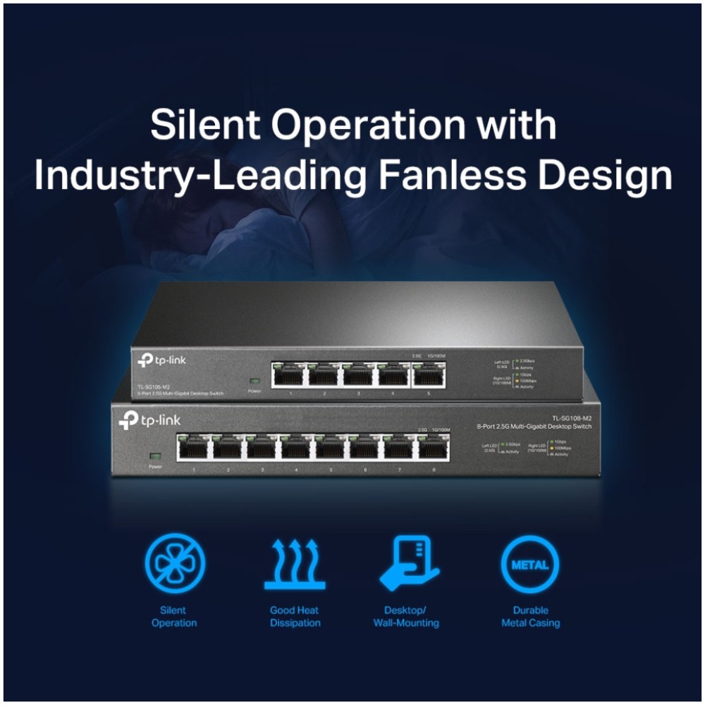 STIKALO 5-PORT TP-Link 2,5Gbp/s (TL-SG105-M2)