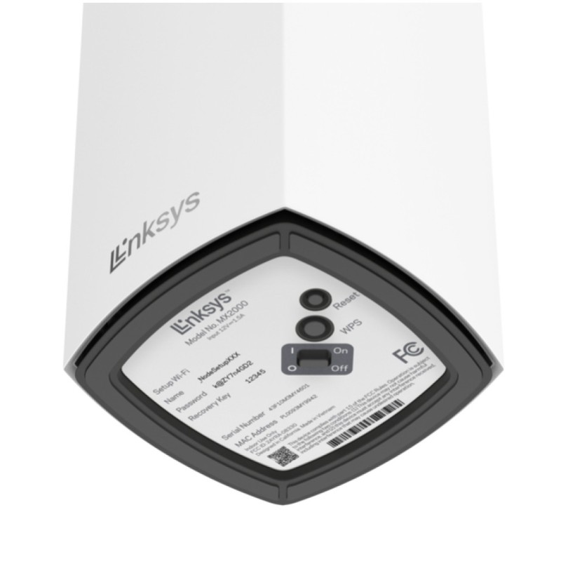 Usmerjevalnik brezžični Linksys Atlas 6 WiFi6 802.11ax AX3000 2402Mbit/s dualband MESH MU-MIMO OFDMA 3xLAN 2x notranja antena 2x Pack (MX2002-KE) Linksys Usmerjevalnik brezžični Linksys Atlas 6 WiFi6 802.11ax AX3000 2402Mbit/s dualband MESH MU-MIMO OFDMA 3xLAN 2x notranja antena 2x Pack (MX2002-KE)