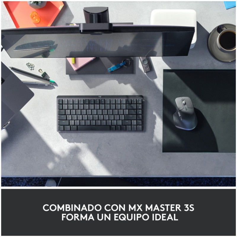 Tipkovnica brezžična + Bluetooth Logitech MX Mechanical MINI UK | SLO gravura grafitna LED osvetlitev (920-010780) LOGITECH Tipkovnica brezžična + Bluetooth Logitech MX Mechanical MINI UK | SLO gravura grafitna LED osvetlitev (920-010780)