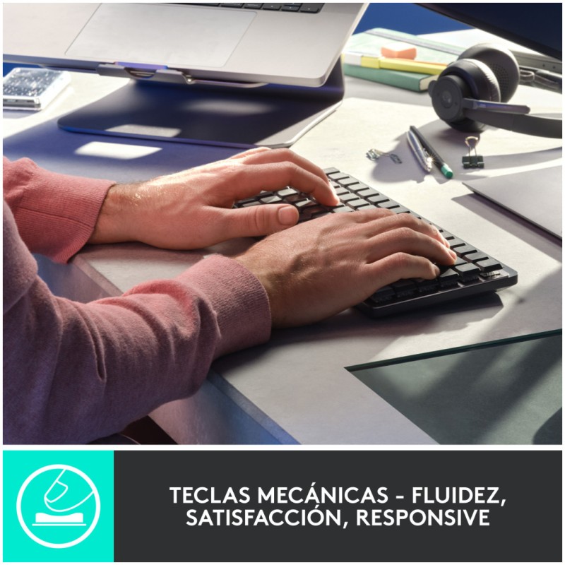 Tipkovnica brezžična + Bluetooth Logitech MX Mechanical MINI UK | SLO gravura grafitna LED osvetlitev (920-010780) LOGITECH Tipkovnica brezžična + Bluetooth Logitech MX Mechanical MINI UK | SLO gravura grafitna LED osvetlitev (920-010780)