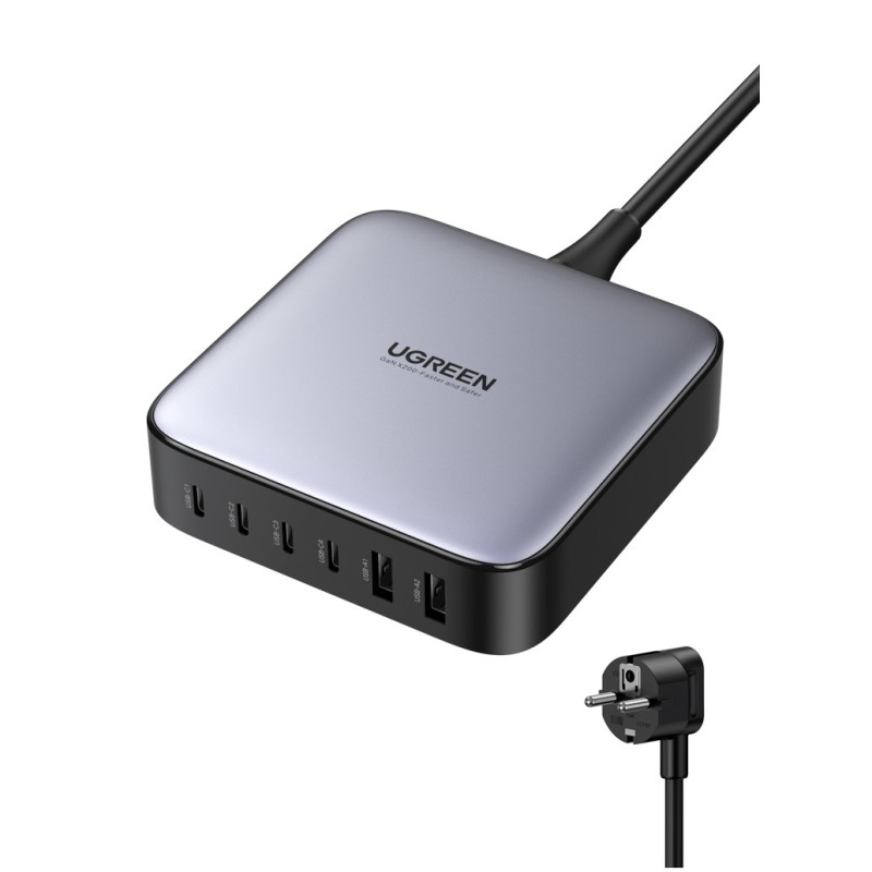 Hišni polnilec 100-240V => 2x USB-A (ž) 4x USB-C 200W GaN II Ugreen - črn (40914) UGREEN Hišni polnilec 100-240V => 2x USB-A (ž) 4x USB-C 200W GaN II Ugreen - črn (40914)