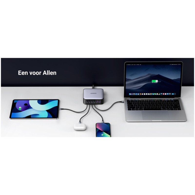 Hišni polnilec 100-240V => 2x USB-A (ž) 4x USB-C 200W GaN II Ugreen - črn (40914) UGREEN Hišni polnilec 100-240V => 2x USB-A (ž) 4x USB-C 200W GaN II Ugreen - črn (40914)