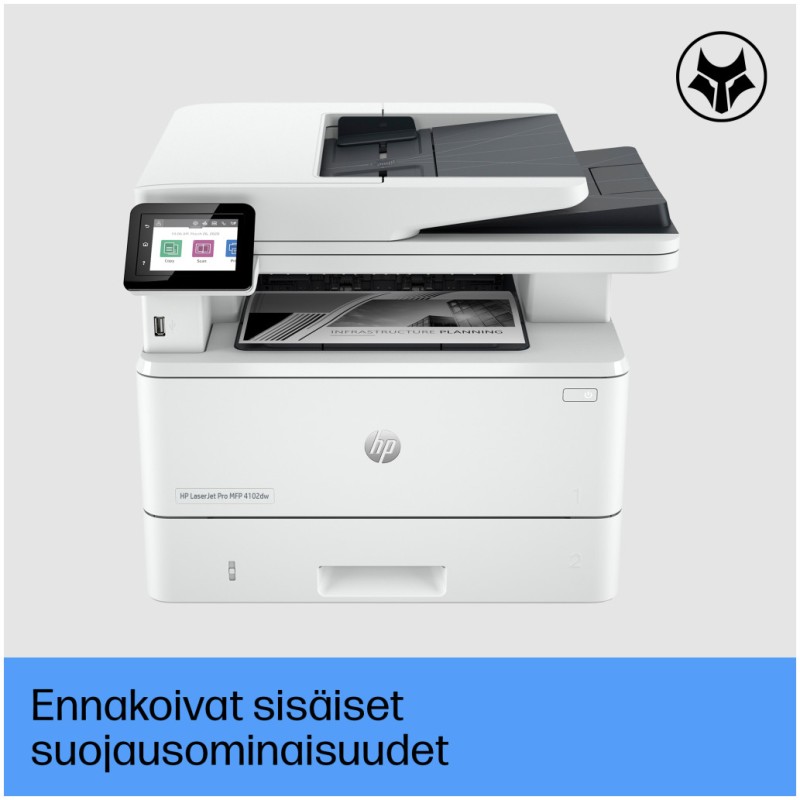 Tiskalnik multifunkcijski laserski ČB HP LaserJet Pro 4102dw A4 duplex tisk enostransko skeniranje USB LAN WiFi 40ppm (2Z622F#B19) HP Tiskalnik multifunkcijski laserski ČB HP LaserJet Pro 4102dw A4 duplex tisk enostransko skeniranje USB LAN WiFi 40ppm (2Z622F#B19)