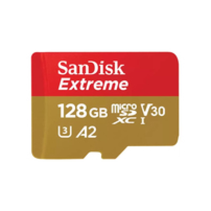 Spominska kartica SDXC-Micro 128GB Sandisk Etreme 190MB/s/U3 V30 UHS-I +adapter (SDSQXAA-128G-GN6MA) SANDISK Spominska kartica SDXC-Micro 128GB Sandisk Etreme 190MB/s/U3 V30 UHS-I +adapter (SDSQXAA-128G-GN6MA)