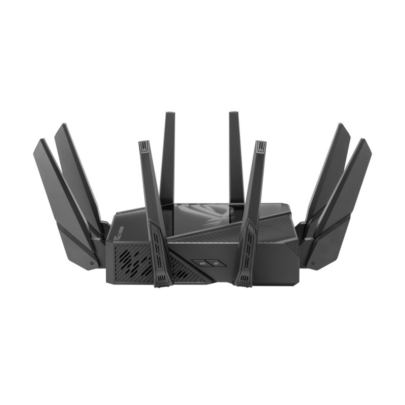 Usmerjevalnik brezžični Asus ROG Rapture GT-AXE16000 WiFi6E 802.11ax AXE16000 4804Mbit/s MESH OFDMA MU-MIMO quadband 4xLAN 2xLAN/WAN10GB 8x antena 4x notranja antena (90IG06W0-MU2A10) ASUS Usmerjevalnik brezžični Asus ROG Rapture GT-AXE16000 WiFi6E 802.11ax AXE16000 4804Mbit/s MESH OFDMA MU-MIMO quadband 4xLAN 2xLAN/WAN10GB 8x antena 4x notranja antena (90IG06W0-MU2A10)