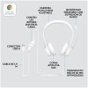 Slušalke žične Logitech naglavne z mikrofonom USB H390 bele (981-001286)