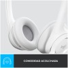 Slušalke žične Logitech naglavne z mikrofonom USB H390 bele (981-001286)