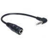 Kabel Audio 3,5mm Ž => 2,5mm M kotni 14cm Delock