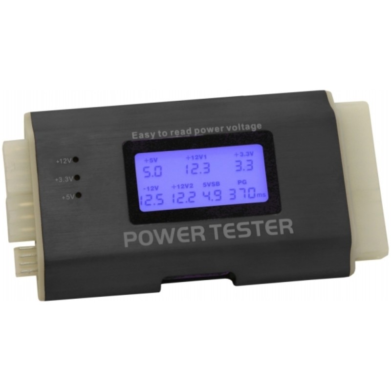 Napajalnik tester za napajalnike 24 pin z LED prikazovalnikom Delock Delock Napajalnik tester za napajalnike 24 pin z LED prikazovalnikom Delock
