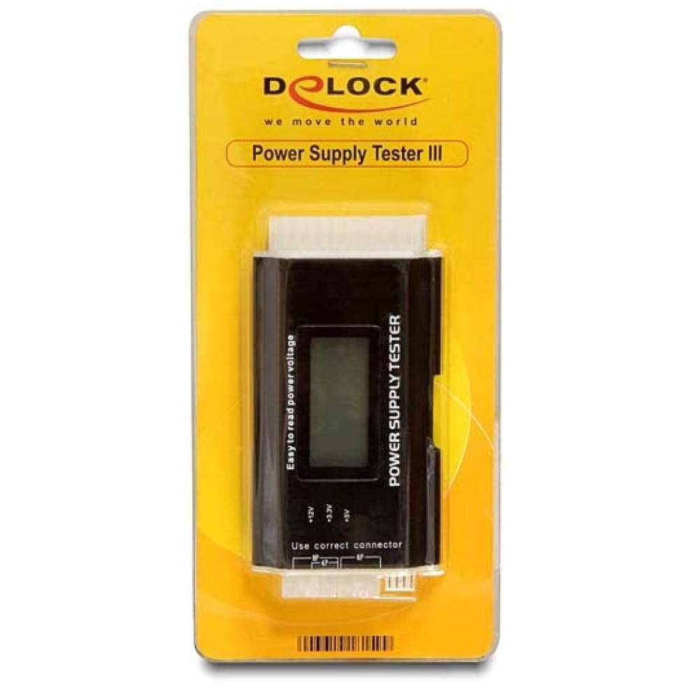 Napajalnik tester za napajalnike 24 pin z LED prikazovalnikom Delock Delock Napajalnik tester za napajalnike 24 pin z LED prikazovalnikom Delock