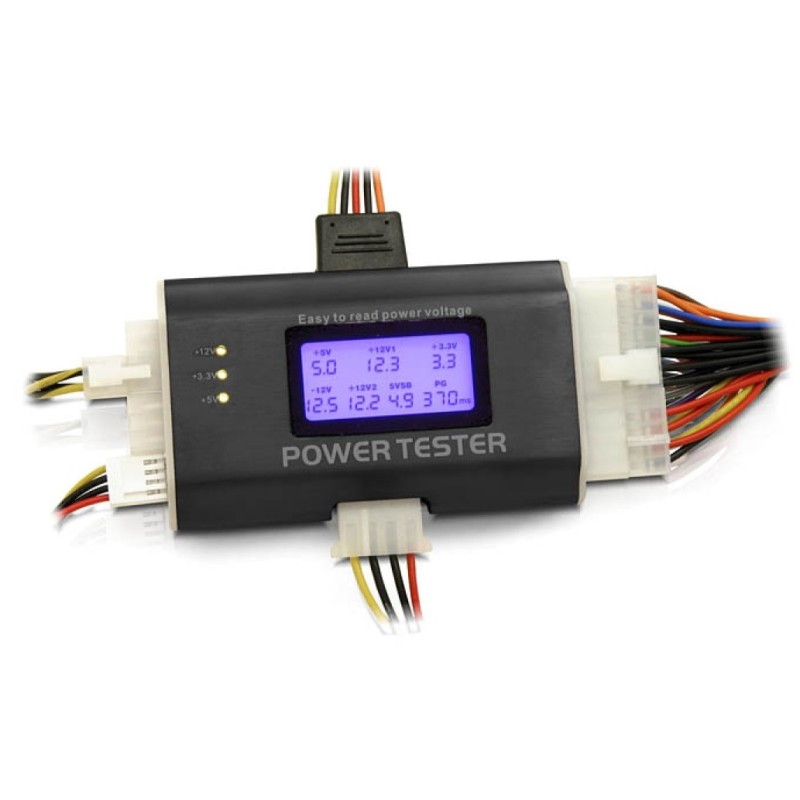 Napajalnik tester za napajalnike 24 pin z LED prikazovalnikom Delock Delock Napajalnik tester za napajalnike 24 pin z LED prikazovalnikom Delock