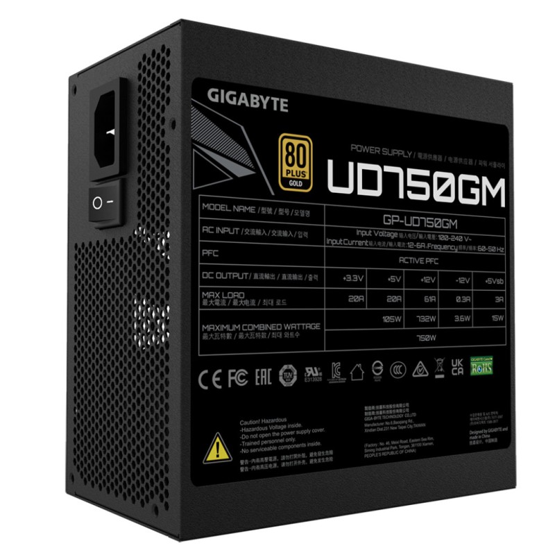 Napajalnik - 750W GigaByte GP-UD750GM 80Plus Gold 90% ATX12V 2.31 EPS12V Modular 120mm črna (GP-UD750GM) GIGABYTE Napajalnik - 750W GigaByte GP-UD750GM 80Plus Gold 90% ATX12V 2.31 EPS12V Modular 120mm črna (GP-UD750GM)