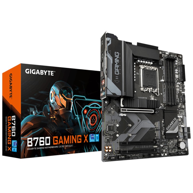Osnovna plošča 1700 Gigabyte B760 GAMING X ATX DDR5 2,5Gb LAN 3xM.2 HDMI DP GIGABYTE Osnovna plošča 1700 Gigabyte B760 GAMING X ATX DDR5 2,5Gb LAN 3xM.2 HDMI DP
