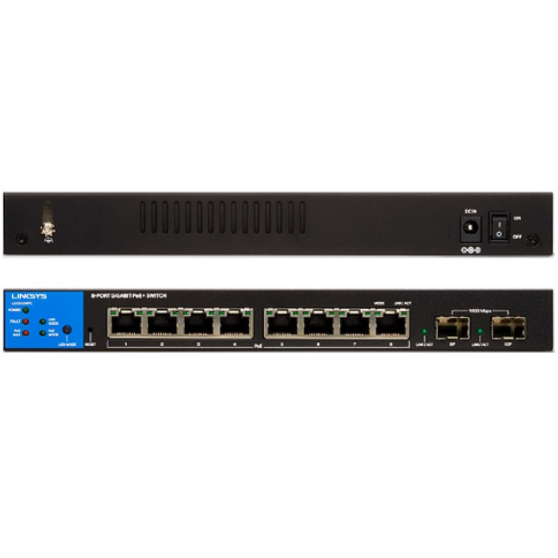 STIKALO 8-PORT 2xSFP Linksys 100/1000 Managed (LGS310C-EU) Linksys STIKALO 8-PORT 2xSFP Linksys 100/1000 Managed (LGS310C-EU)
