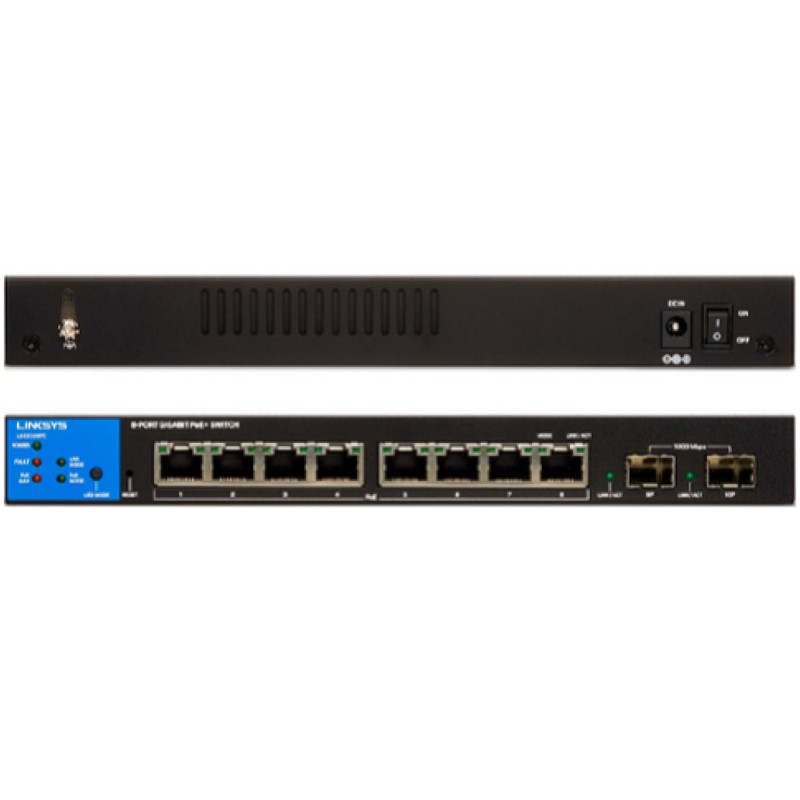 STIKALO 8-PORT 2xSFP Linksys 100/1000 Managed (LGS310C-EU) Linksys STIKALO 8-PORT 2xSFP Linksys 100/1000 Managed (LGS310C-EU)