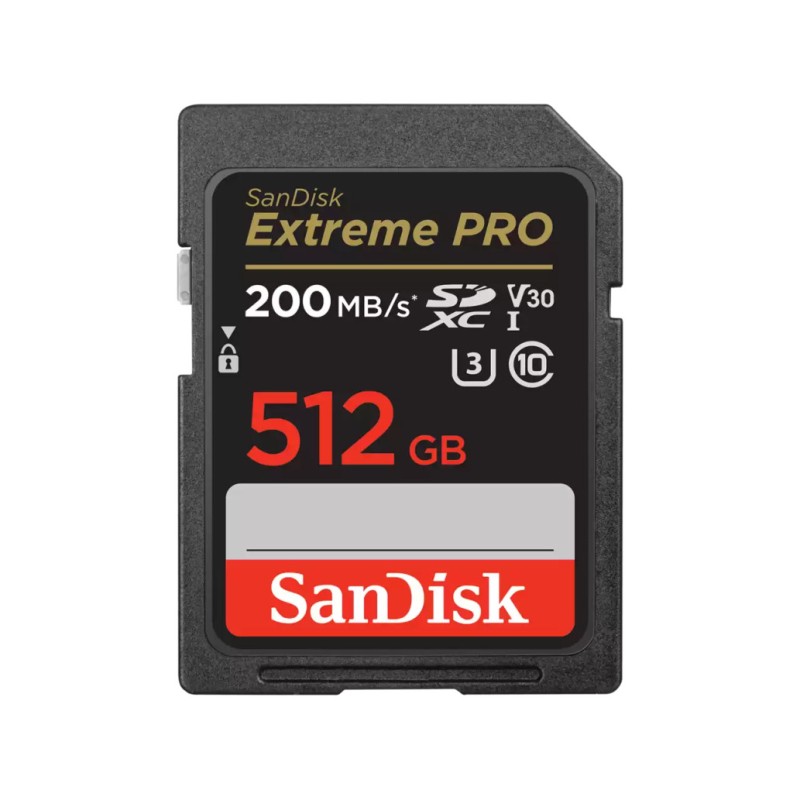 Spominska kartica SDXC 512GB Sandisk Extreme Pro 200MB/s/140MB/s U3 V30 UHS-I (SDSDXXD-512G-GN4IN) SANDISK Spominska kartica SDXC 512GB Sandisk Extreme Pro 200MB/s/140MB/s U3 V30 UHS-I (SDSDXXD-512G-GN4IN)