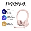 Slušalke žične Logitech naglavne z mikrofonom USB H390 roza (981-001281)