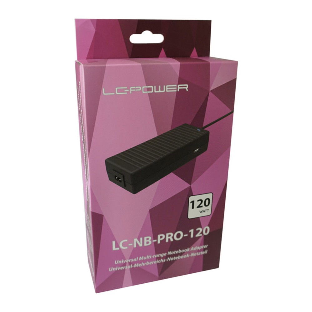 Napajalnik za prenosnik univerzalni 120W LC Power LC-NB-PRO-120 (10 adapterjev) LC Power Napajalnik za prenosnik univerzalni 120W LC Power LC-NB-PRO-120 (10 adapterjev)
