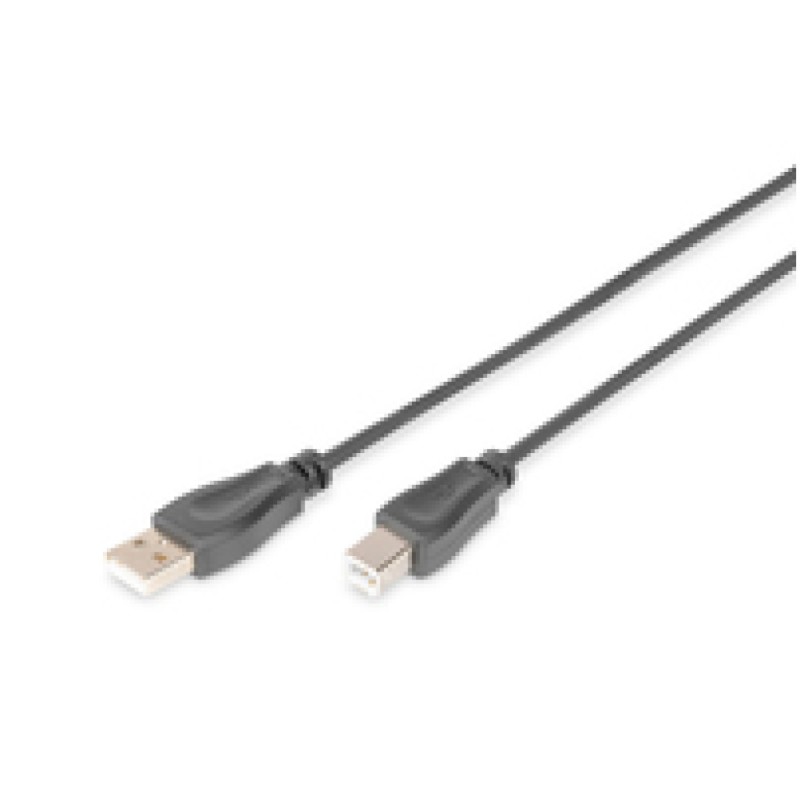 Kabel USB A => B 0,50m dvojno oklopljen transparent Digitus (AK-300105-005-S) Digitus Kabel USB A => B 0,50m dvojno oklopljen transparent Digitus (AK-300105-005-S)