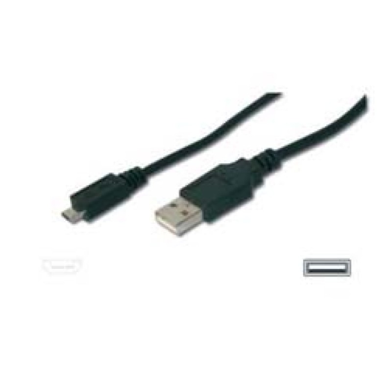 Kabel USB A => B micro 1,8m (za mobitele) Digitus (AK-300110-030-S) Digitus Kabel USB A => B micro 1,8m (za mobitele) Digitus (AK-300110-030-S)