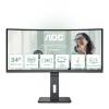 Monitor AOC 86,4 cm (34,0) CU34P3CV 3440x1440 Curved 100Hz VA 4ms HDMI DisplayPort USB-C 65W 4xUSB3.2 HAS Zvočniki 2x5W  3H RJ45 KVM