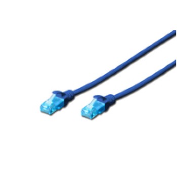 KABEL PATCH UTP Cat 5e  2,00m  RJ45 10/100 Digitus - moder (DK-1511-020/B)