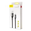 Kabel USB-C => USB-A 2.0 tekstil ovoj 1,00m 5V/3A QC3 LED indikator polnjenja Baseus črn(CATCD-01)