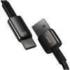 Kabel USB-C => USB-A 2.0 tekstil ovoj 1,00m 11V/6A 66W QC3 Tungsten Gold Baseus črn (CATWJ-B01) Baseus Kabel USB-C => USB-A 2.0 tekstil ovoj 1,00m 11V/6A 66W QC3 Tungsten Gold Baseus črn (CATWJ-B01)