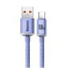 Kabel USB-C => USB-A 2.0 tekstil ovoj 2,00m 5A Baseus Crystal Shine – vijolčen (CAJY000505) Baseus Kabel USB-C => USB-A 2.0 tekstil ovoj 2,00m 5A Baseus Crystal Shine – vijolčen (CAJY000505)