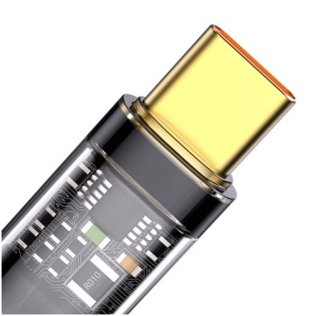 Kabel USB-C => USB-A 2.0 tekstil ovoj 2,00m 6A Baseus Explorer – črn (CATS000301) Kabel USB-C => USB-A 2.0 tekstil ovoj 2,00m 6A Baseus Explorer – črn (CATS000301)