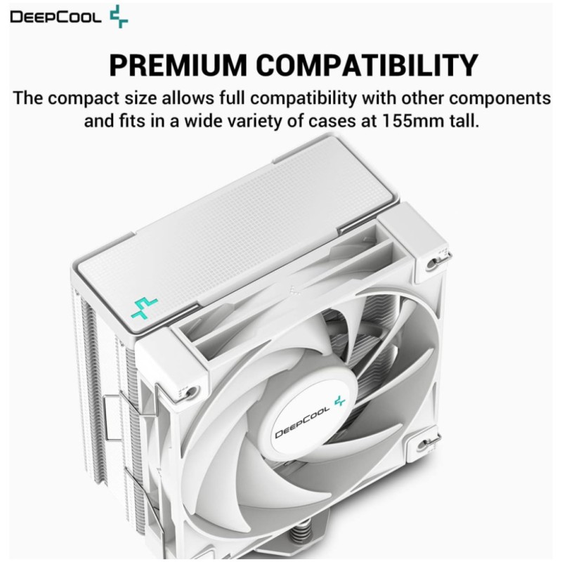 Zračni hladilnik DeepCool AK400 WH - 29 dB 156mm bela (R-AK400-WHNNMN-G-1) Deepcool Zračni hladilnik DeepCool AK400 WH - 29 dB 156mm bela (R-AK400-WHNNMN-G-1)