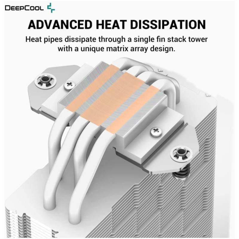 Zračni hladilnik DeepCool AK400 WH - 29 dB 156mm bela (R-AK400-WHNNMN-G-1) Deepcool Zračni hladilnik DeepCool AK400 WH - 29 dB 156mm bela (R-AK400-WHNNMN-G-1)