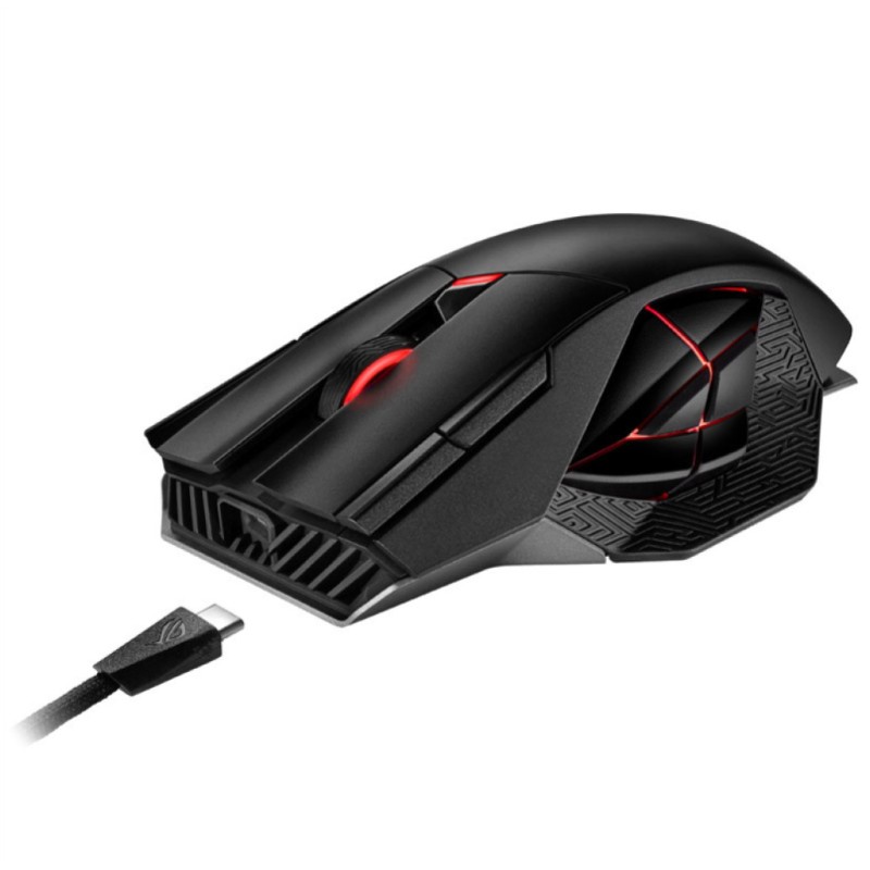 Miš Asus brezžična ROG Spatha X M optična gaming 12 gumbov 19000DPI ARGB črna (90MP0220-BMUA00) ASUS Miš Asus brezžična ROG Spatha X M optična gaming 12 gumbov 19000DPI ARGB črna (90MP0220-BMUA00)