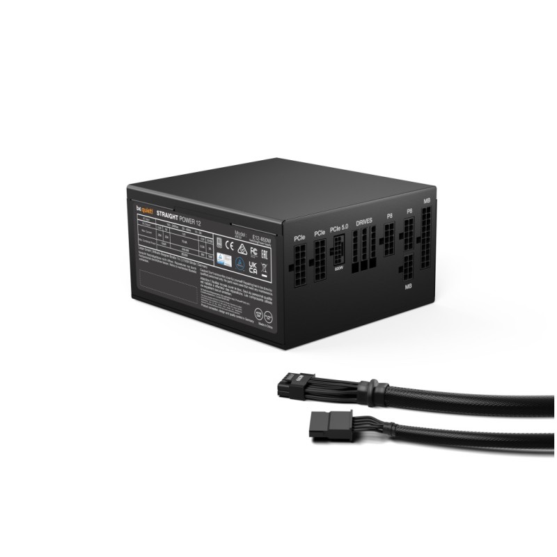 Napajalnik - 850W Bequiet Straight Power 12 80Plus Platinum 80+ ATX 3.1 (Gen5) Modular 135mm črna (BN337) be quiet! Napajalnik - 850W Bequiet Straight Power 12 80Plus Platinum 80+ ATX 3.1 (Gen5) Modular 135mm črna (BN337)