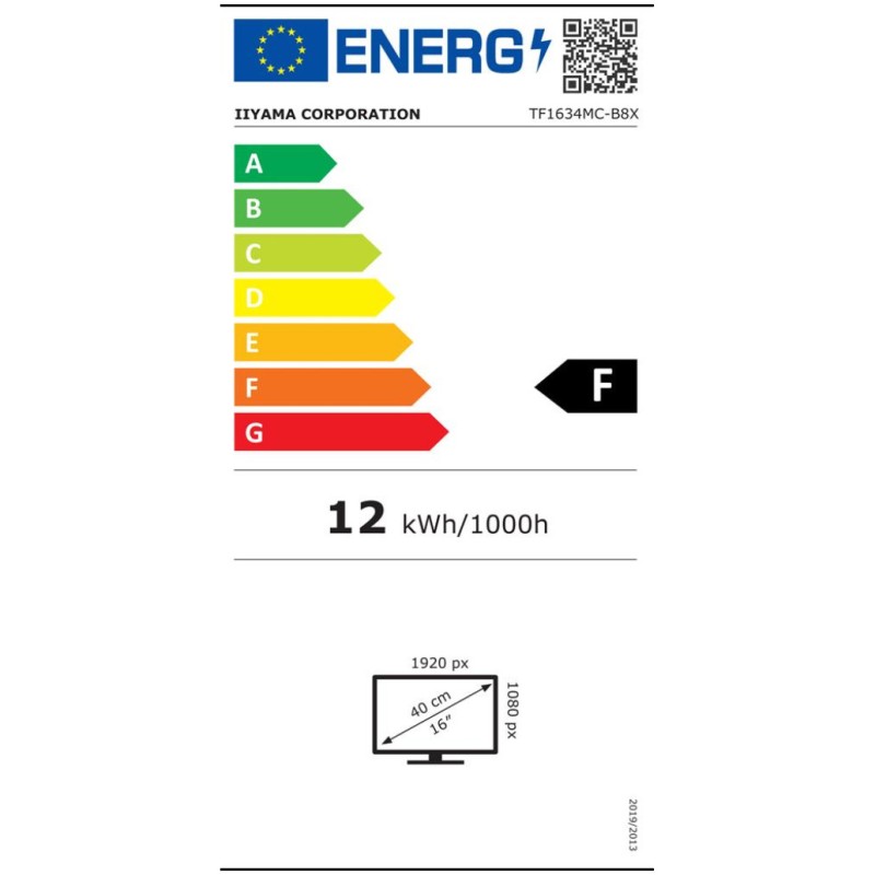 Monitor touch Iiyama 39,6 cm (15,6) TF1634MC-B8X 1920x1080 POS IPS 25ms VGA HDMI DisplayPort USB OpenFrame 7H ProLite Iiyama Monitor touch Iiyama 39,6 cm (15,6) TF1634MC-B8X 1920x1080 POS IPS 25ms VGA HDMI DisplayPort USB OpenFrame 7H ProLite